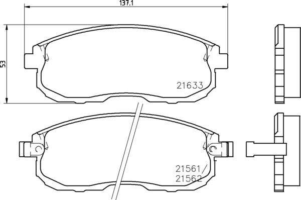 Mintex Brake Pad Set fits -Infiniti Nissan MDB1451 (also fits other vehicles)