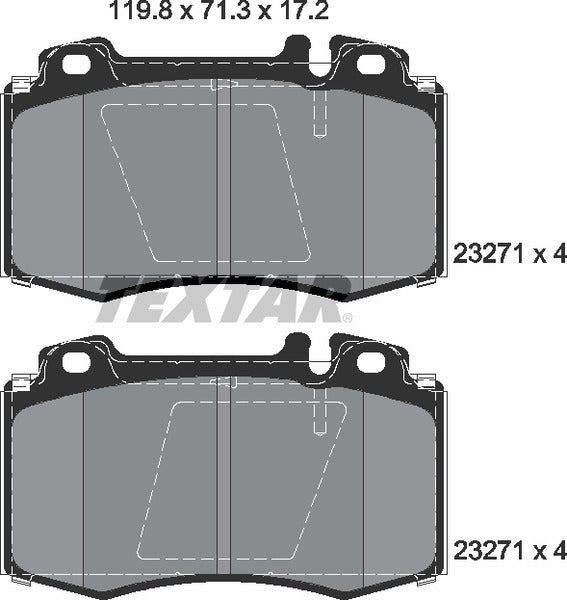 Textar Brake Pad Set - 2327105