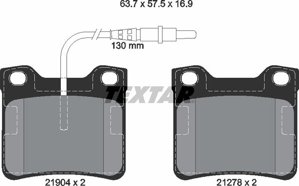 Textar Brake Pad Set - 2190403