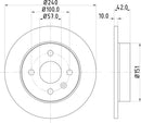 Mintex Brake Discs fits -Chevrolet Opel Vauxhall S240:4 MDC1051 (also fits other vehicles)