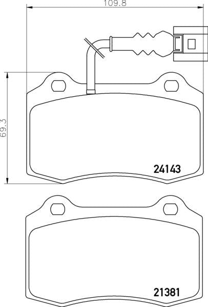 Mintex Brake Pad Set fits -Seat MDB2271 (also fits other vehicles)