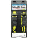 2 X 25mm-3.5M H/Duty Ratchet Tie Downs