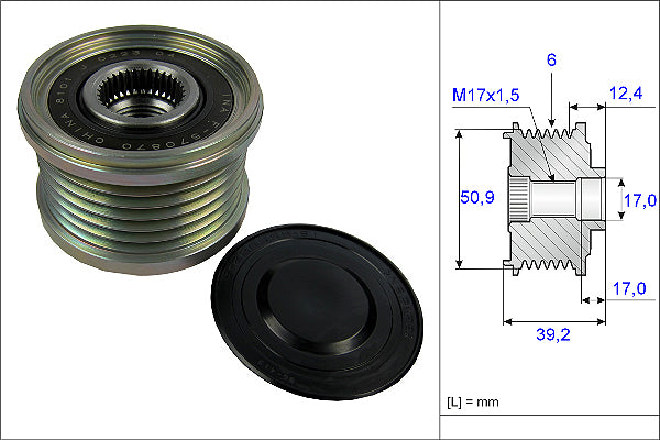 INA Alternator Freewheel Clutch - Part No - 535024710