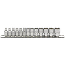 Draper Expert 1/4" 13pc Metric Socket Rail - 16487