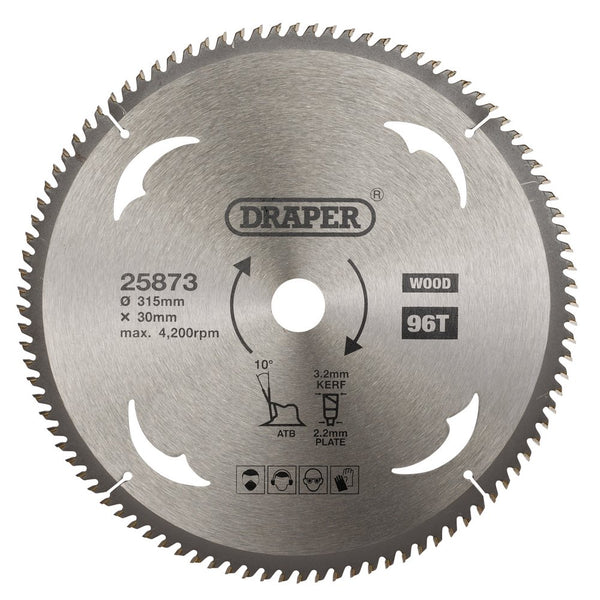 Draper Tct Saw Blade 315mm 96T Wood - 25873