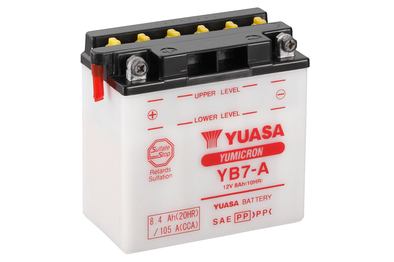 YB7-A (CP) 12V Yuasa Yumicron Motorcycle Battery