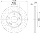 Mintex Brake Discs fits -MercedesBenz V340:5 MDC2283 (also fits other vehicles)