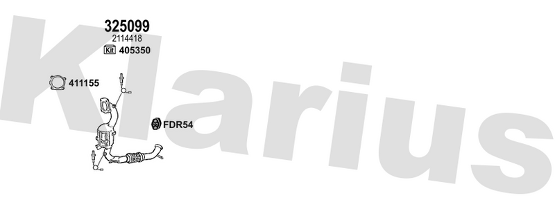 Klarius 325099 - Catalyst Type Approved  - Fits Ford Ecosport 1.0 EcoBoost