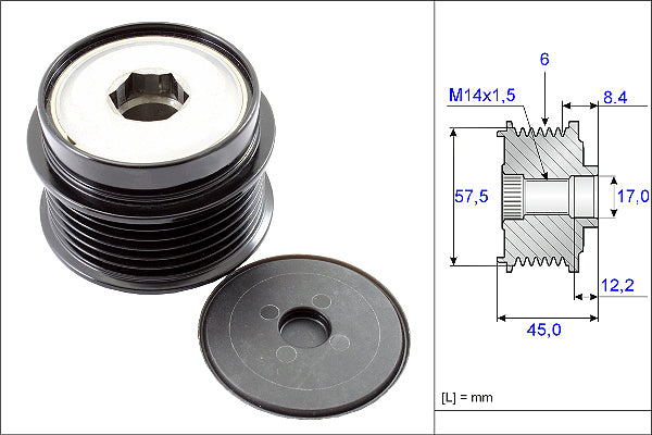 INA Alternator Freewheel Clutch - Part No - 535017410