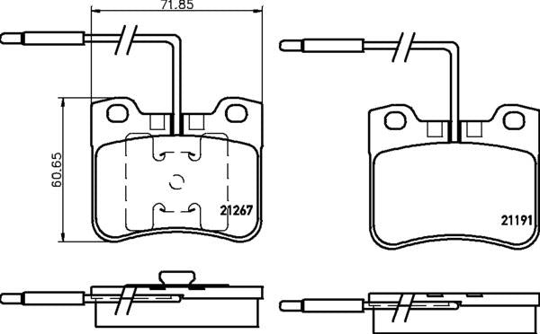 Mintex Brake Pad Set fits -Citroën Peugeot MDB1557 (also fits other vehicles)