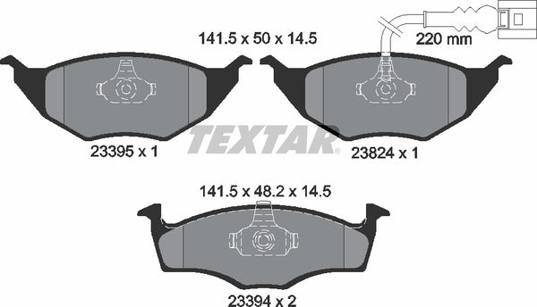 Textar Brake Pad Set - 2339502