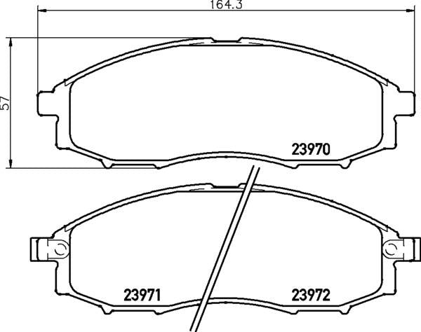 Mintex Brake Pad Set fits -Nissan MDB2180 (also fits other vehicles)