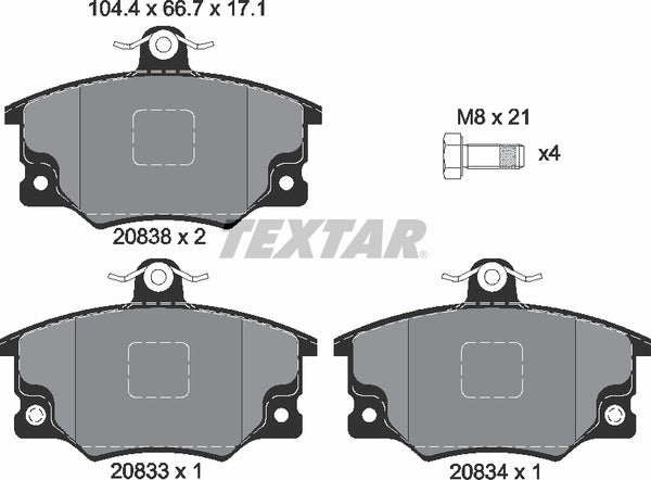 Textar Brake Pad Set - 2083302