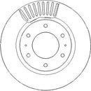 Disctech Brake Disc - Fits Mitsubishi, Toyota - ABD3901 - Front Axle