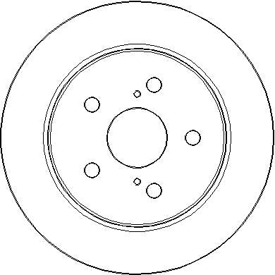 Disctech Brake Disc - Fits Lexus, Renault - ABD3287 - Rear Axle
