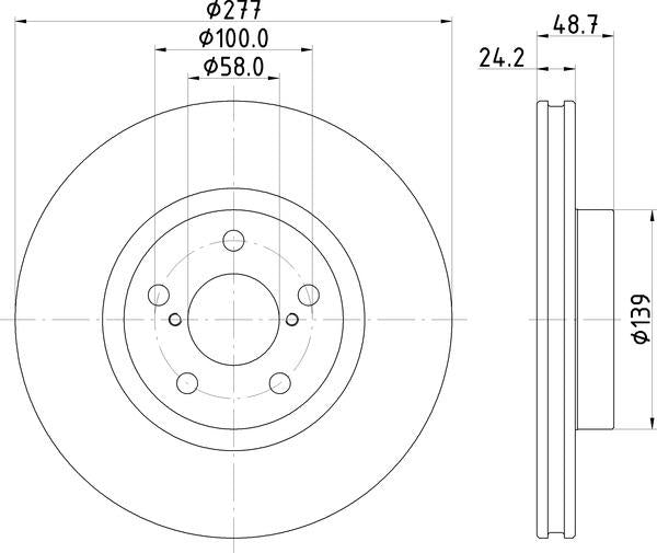 Mintex Brake Discs fits -Subaru 290:5 MDC2931C (also fits other vehicles)