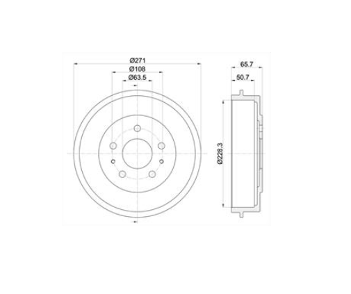 Mintex Brake Drum (Single) fits -Ford MBD262 (also fits other vehicles)