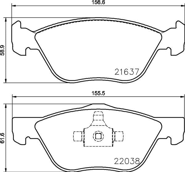 Mintex Brake Pad Set fits - MDB3796 (also fits other vehicles)
