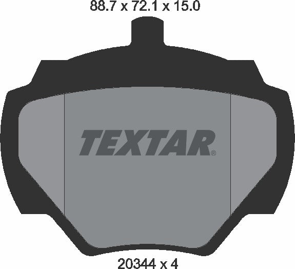 Textar Brake Pad Set - 2034402
