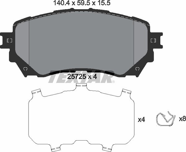 Mazda, Brake Pad Set - Textar 2572501
