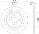 Mintex Brake Discs fits -Daihatsu Toyota S261:4 MDC1824 (also fits other vehicles)