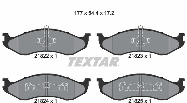 Textar Brake Pad Set - 2182202