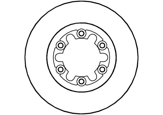 Disctech Brake Disc - Fits Mazda, Mitsubishi - ABD2808 - Front Axle
