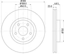Mintex Brake Discs fits -Ford Volvo S265:5 MDC1641C (also fits other vehicles)