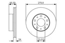 Bosch Brake Disc Pair Part No - 0986479S70