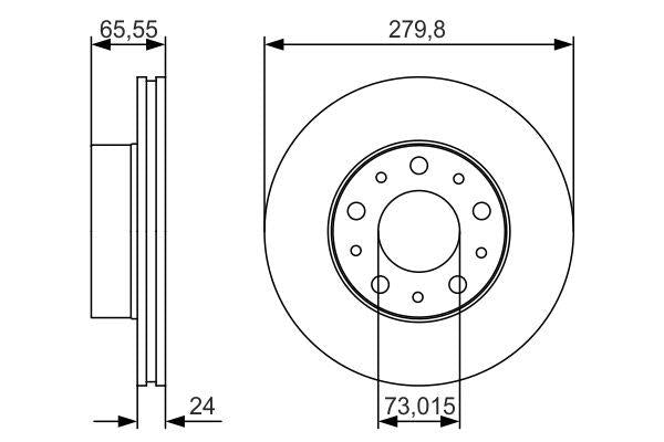 Bosch Brake Disc Pair Part No - 0986479S70