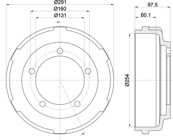 Mintex Brake Drum (Single) fits -Ford MBD058 (also fits other vehicles)