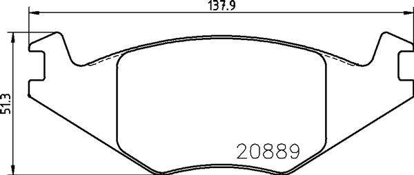 Mintex Brake Pad Set fits -Seat VW MDB1273 (also fits other vehicles)