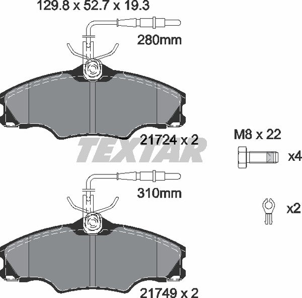 Textar Brake Pad Set - 2172402