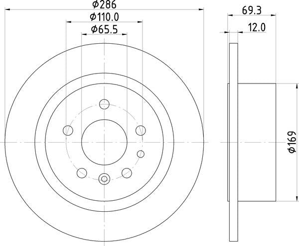 Mintex Brake Discs fits -Opel Vauxhall S238:4 MDC867 (also fits other vehicles)
