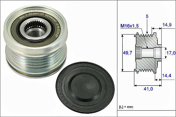 INA Alternator Freewheel Clutch - Part No - 535010110