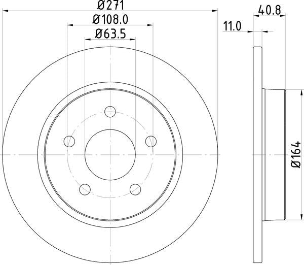Mintex Brake Discs fits -Ford V280:4 MDC2358 (also fits other vehicles)