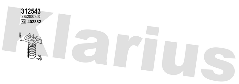 Klarius 312543 - Catalyst Type Approved Withpip  - Fits Hyundai i10 1.0L
