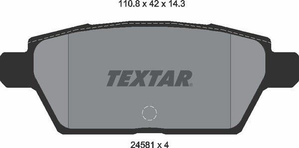 Textar Brake Pad Set - 2458102