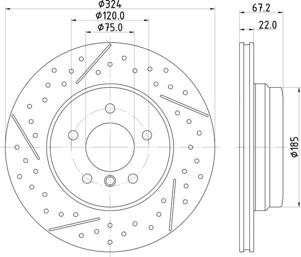 Mintex Brake Discs fits -BMW S270:5 MDC2716 (also fits other vehicles)