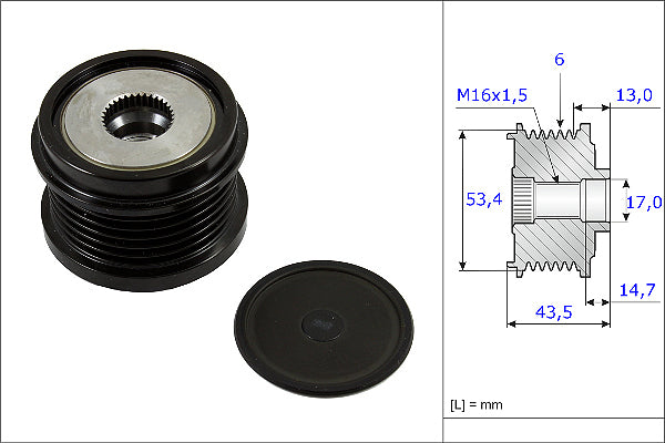 INA Alternator Freewheel Clutch - Part No - 535023710