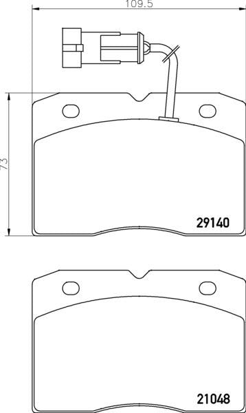 Mintex Brake Pad Set fits -Iveco MDB2156 (also fits other vehicles)