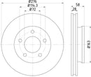 Mintex Brake Discs fits -Mazda V256:4 MDC1986 (also fits other vehicles)