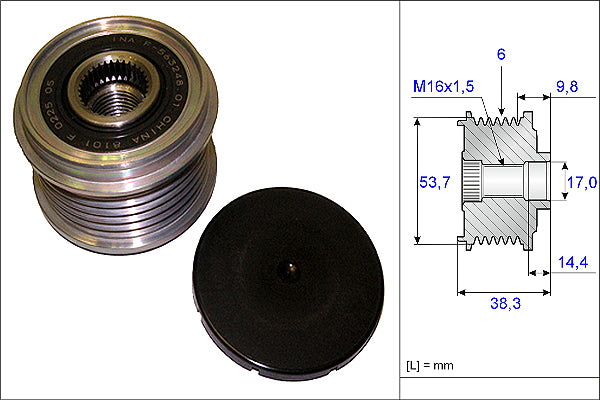 INA Alternator Freewheel Clutch - Part No - 535020310