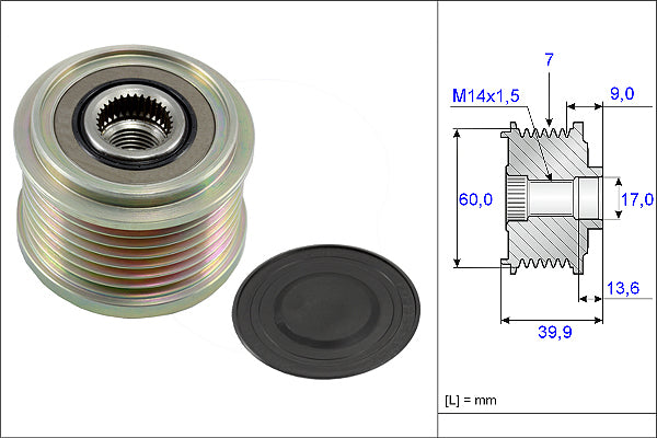 INA Alternator Freewheel Clutch - Part No - 535021510