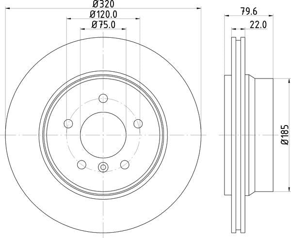 Mintex Brake Discs fits -BMW V234:4 MDC1720 (also fits other vehicles)