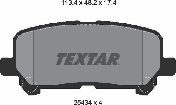 Textar Brake Pad Set - 2543403