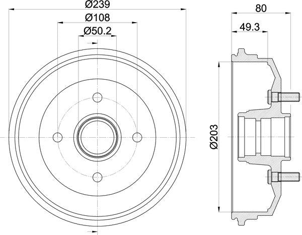 Mintex Brake Drum (Single) fits -Ford MBD052 (also fits other vehicles)