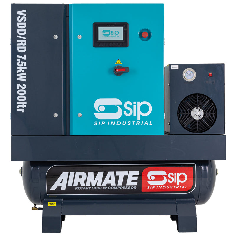 SIP VSDD/RDF 7.5kW 10bar 200ltr 400v Rotary Screw Compressor with Dryer & Filter