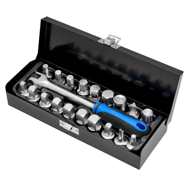 Draper Oil Drain Sump Plug Key Set, 3/4" Sq. Dr. (20 Piece)