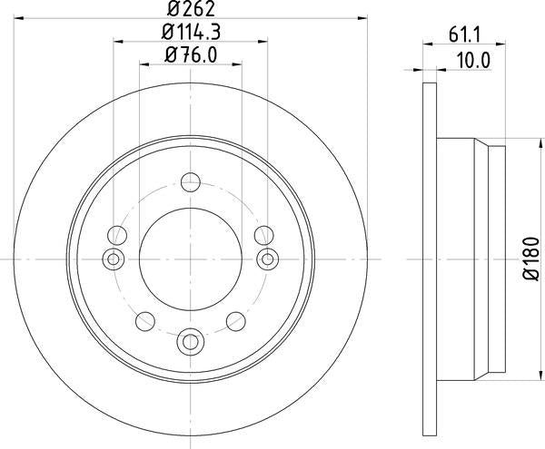 Mintex Brake Discs fits -Hyundai Kia S300:5 MDC2055C (also fits other vehicles)